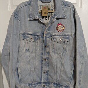 Levi's Kiki's Delivery Service Ghibli Miyazaki Silver Denim Jacket Men's XL NWT